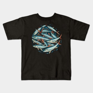 anchovies sea style good for diver Kids T-Shirt